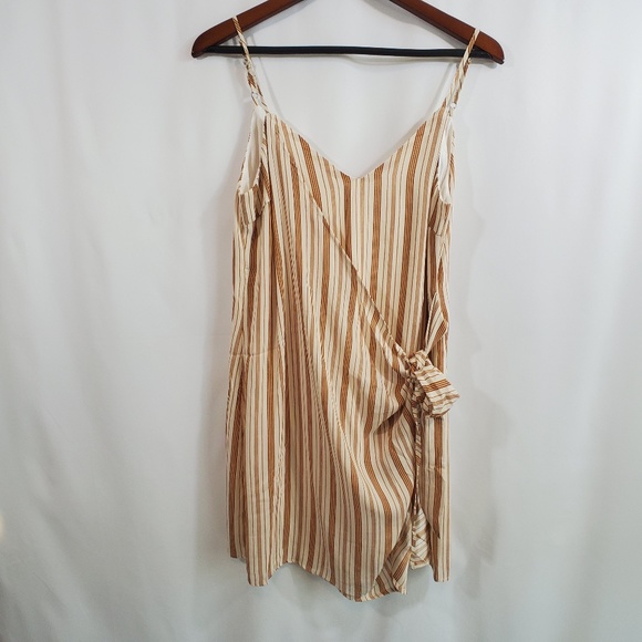 Wild Honey Mustard Yellow Striped Dress - Medium - Picture 2 of 8